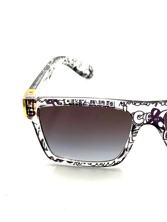 NEW DOLCE GABBANA DG6164 3314/8G TRANSPARENT/BLACK UNISEX SUNGLASSES 54MM 16 140